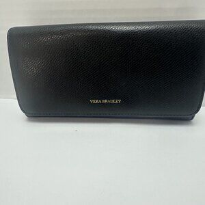 Vera Bradley Audrey Black and Blue Wallet Leather